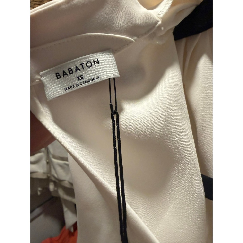 NWT Babaton Murphy Blouse XS Bone Off White Cowl Neck Sleeveless Aritzia Top - Picture 6 of 6